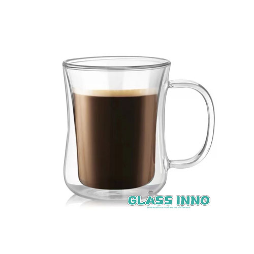 Double wall glass coffee Mug