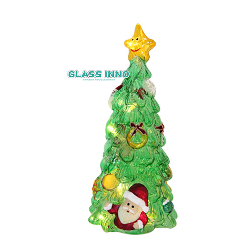 Glass christmas tree led light 3